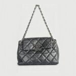 Chanel Hampton CC Black Lambskin with Silver Hardware #GUURR-8