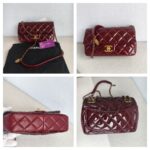 Chanel Paris-Salzburg CC Eyelet Red Patent Leather/Goatskin with Antique Gold Hardware #GUUYR-4 - Image 2