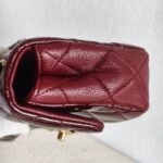 Chanel Paris-Salzburg CC Eyelet Red Patent Leather/Goatskin with Antique Gold Hardware #GUUYR-4 - Image 12