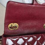 Chanel Paris-Salzburg CC Eyelet Red Patent Leather/Goatskin with Antique Gold Hardware #GUUYR-4 - Image 7