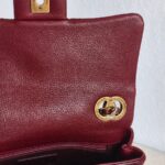 Chanel Paris-Salzburg CC Eyelet Red Patent Leather/Goatskin with Antique Gold Hardware #GUUYR-4 - Image 8