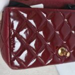Chanel Paris-Salzburg CC Eyelet Red Patent Leather/Goatskin with Antique Gold Hardware #GUUYR-4 - Image 9