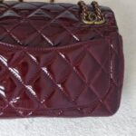 Chanel Paris-Salzburg CC Eyelet Red Patent Leather/Goatskin with Antique Gold Hardware #GUUYR-4 - Image 6