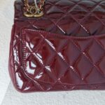 Chanel Paris-Salzburg CC Eyelet Red Patent Leather/Goatskin with Antique Gold Hardware #GUUYR-4 - Image 5