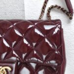 Chanel Paris-Salzburg CC Eyelet Red Patent Leather/Goatskin with Antique Gold Hardware #GUUYR-4 - Image 4