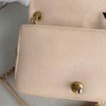 Chanel Therapy Flap Bag Peach Pink Grained Calf Leather with Gold Hardware #GUUSK-1 - Image 22