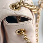 Chanel Therapy Flap Bag Peach Pink Grained Calf Leather with Gold Hardware #GUUSK-1 - Image 18