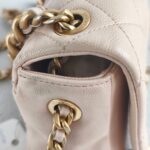 Chanel Therapy Flap Bag Peach Pink Grained Calf Leather with Gold Hardware #GUUSK-1 - Image 19