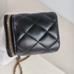 Chanel Vanity Case Pearl Crush Black Lambskin with Gold Hardware #GUUYR-3 - Image 5