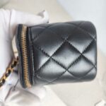 Chanel Vanity Case Pearl Crush Black Lambskin with Gold Hardware #GUUYR-3 - Image 6