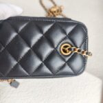 Chanel Vanity Case Pearl Crush Black Lambskin with Gold Hardware #GUUYR-3 - Image 8