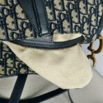 Dior Saddle Bag with Strap Blue with Canvas/Leather and Gold Hardware #GUUOO-1 - Image 26