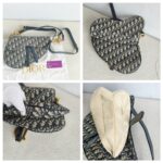 Dior Saddle Bag with Strap Blue with Canvas/Leather and Gold Hardware #GUUOO-1 - Image 2