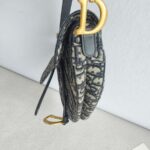 Dior Saddle Bag with Strap Blue with Canvas/Leather and Gold Hardware #GUUOO-1 - Image 10
