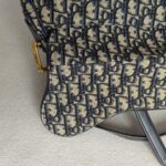 Dior Saddle Bag with Strap Blue with Canvas/Leather and Gold Hardware #GUUOO-1 - Image 3