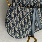 Dior Saddle Bag with Strap Blue with Canvas/Leather and Gold Hardware #GUUOO-1 - Image 7
