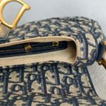 Dior Saddle Bag with Strap Blue with Canvas/Leather and Gold Hardware #GUUOO-1 - Image 19
