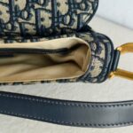 Dior Saddle Bag with Strap Blue with Canvas/Leather and Gold Hardware #GUUOO-1 - Image 20