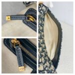 Dior Saddle Bag with Strap Blue with Canvas/Leather and Gold Hardware #GUUOO-1 - Image 24