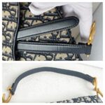 Dior Saddle Bag with Strap Blue with Canvas/Leather and Gold Hardware #GUUOO-1 - Image 16