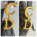 Dior Saddle Bag with Strap Blue with Canvas/Leather and Gold Hardware #GUUOO-1 - Image 21