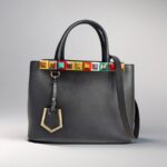 Fendi 2Jour Small Black Smooth Leather and Gold Hardware #GUUSU-4