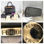 Fendi 2Jour Small Black Smooth Leather and Gold Hardware #GUUSU-4 - Image 2