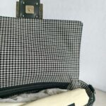 Fendi Baguette Bag Grey Canvas with Leather and Silver Hardware #GUURR-1 - Image 27