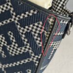 Fendi Baguette Bag Grey Canvas with Leather and Silver Hardware #GUURR-1 - Image 30