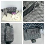 Fendi Baguette Bag Grey Canvas with Leather and Silver Hardware #GUURR-1 - Image 17