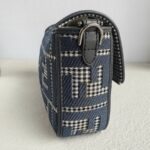 Fendi Baguette Bag Grey Canvas with Leather and Silver Hardware #GUURR-1 - Image 9