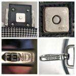 Fendi Baguette Bag Grey Canvas with Leather and Silver Hardware #GUURR-1 - Image 24