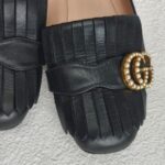 Gucci Loafers Black Leather with Gold Hardware Size 38 #GUUTT-2 - Image 4