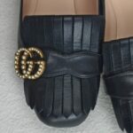 Gucci Loafers Black Leather with Gold Hardware Size 38 #GUUTT-2 - Image 3