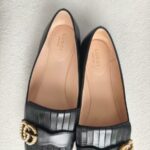 Gucci Loafers Black Leather with Gold Hardware Size 38 #GUUTT-2 - Image 12