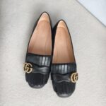 Gucci Loafers Black Leather with Gold Hardware Size 38 #GUUTT-2 - Image 2