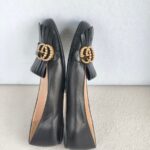 Gucci Loafers Black Leather with Gold Hardware Size 38 #GUUTT-2 - Image 7