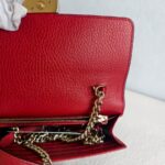 Gucci WOC Interlocking Wallet On Chain Red Calf Leather with Gold Hardware #GUCEE-1 - Image 15
