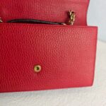Gucci WOC Interlocking Wallet On Chain Red Calf Leather with Gold Hardware #GUCEE-1 - Image 17