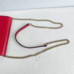 Gucci WOC Interlocking Wallet On Chain Red Calf Leather with Gold Hardware #GUCEE-1 - Image 12