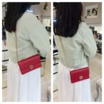 Gucci WOC Interlocking Wallet On Chain Red Calf Leather with Gold Hardware #GUCEE-1 - Image 23