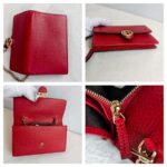 Gucci WOC Interlocking Wallet On Chain Red Calf Leather with Gold Hardware #GUCEE-1 - Image 8