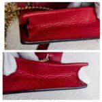 Gucci WOC Interlocking Wallet On Chain Red Calf Leather with Gold Hardware #GUCEE-1 - Image 7
