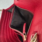 Gucci WOC Interlocking Wallet On Chain Red Calf Leather with Gold Hardware #GUCEE-1 - Image 19