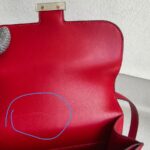 Hermes Constance Mini 18 Rouge Vif Tadelakt Leather with Palladium Plated Hardware #GUURT-2 - Image 24