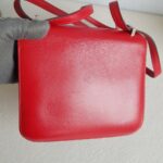 Hermes Constance Mini 18 Rouge Vif Tadelakt Leather with Palladium Plated Hardware #GUURT-2 - Image 6