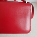Hermes Constance Mini 18 Rouge Vif Tadelakt Leather with Palladium Plated Hardware #GUURT-2 - Image 8