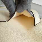 Hermes Hazlan 25 Nata Clemence Leather with Gold Plated Hardware #GUURT-1 - Image 28