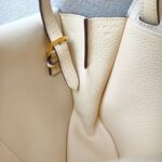 Hermes Hazlan 25 Nata Clemence Leather with Gold Plated Hardware #GUURT-1 - Image 29