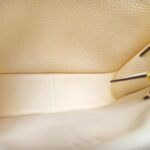 Hermes Hazlan 25 Nata Clemence Leather with Gold Plated Hardware #GUURT-1 - Image 36